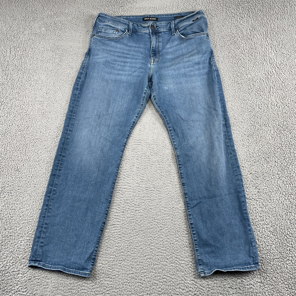 Mavi Jeans Product Type Mens 36 Blue Matt Relaxed Straight Leg Denim Pants